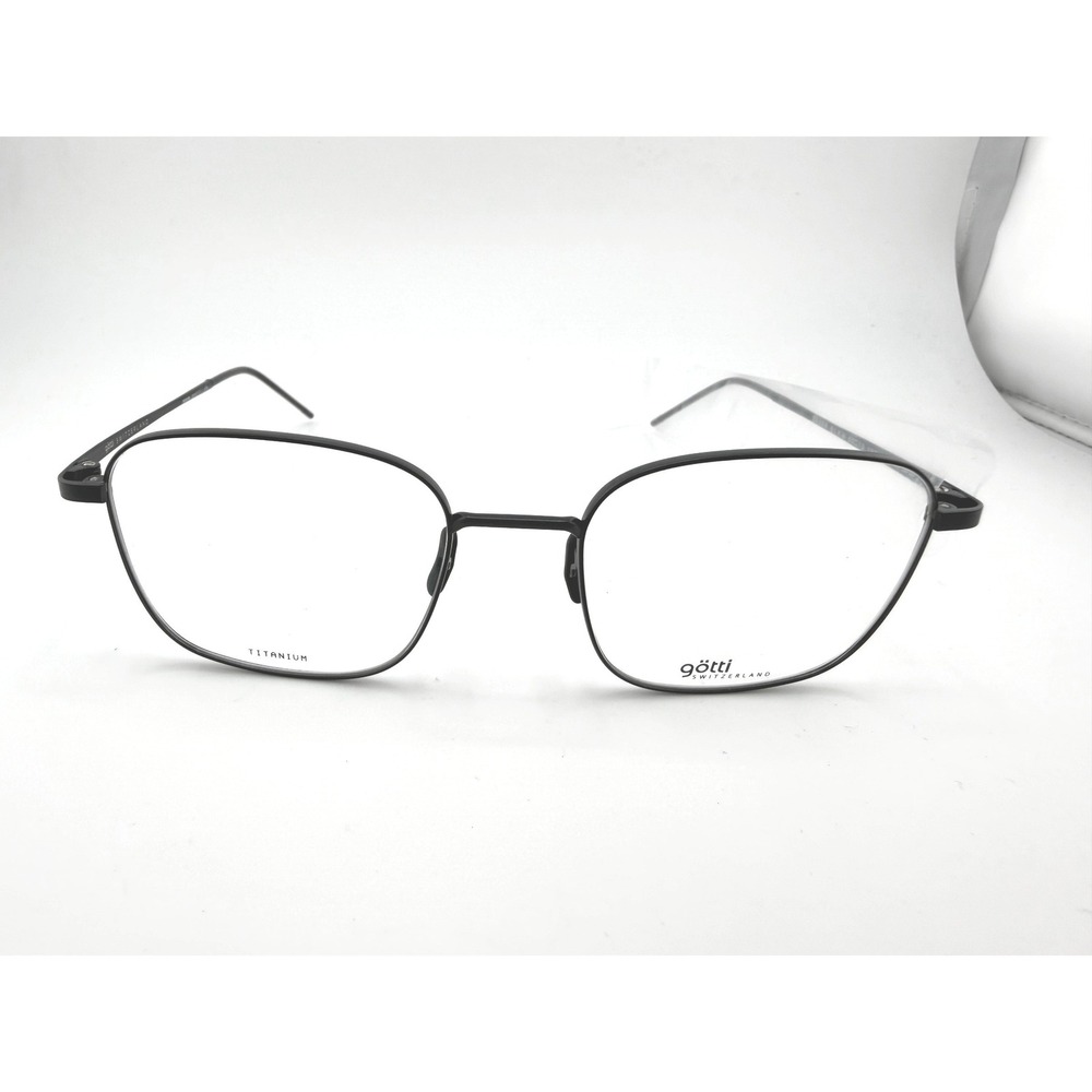 Gotti Switzerland Daxer BLKM Matte Black Titanium Square Eyeglasses 50-18-137